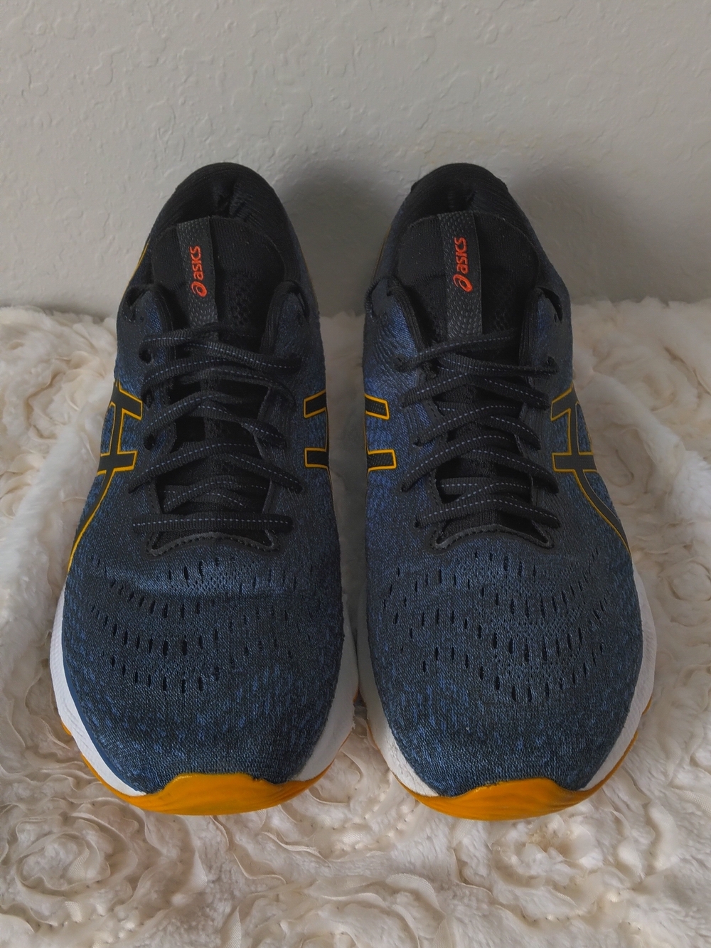 ASICS Navy & Yellow Running Sneakers